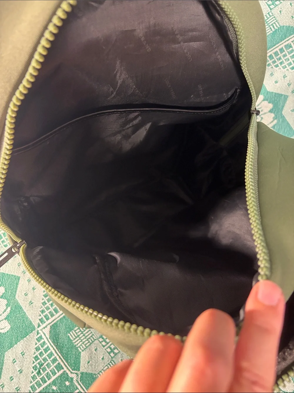 Lucky Brand Olive Backpack with Subtle Logo
